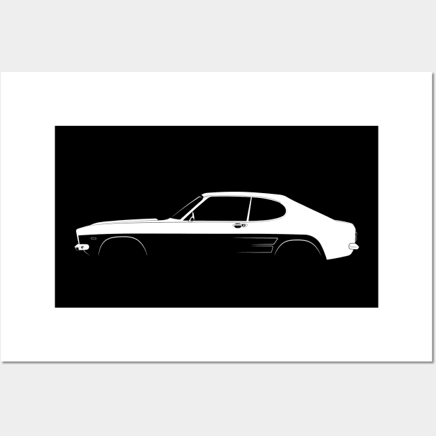 Ford Capri Mk I Silhouette Wall Art by Car-Silhouettes